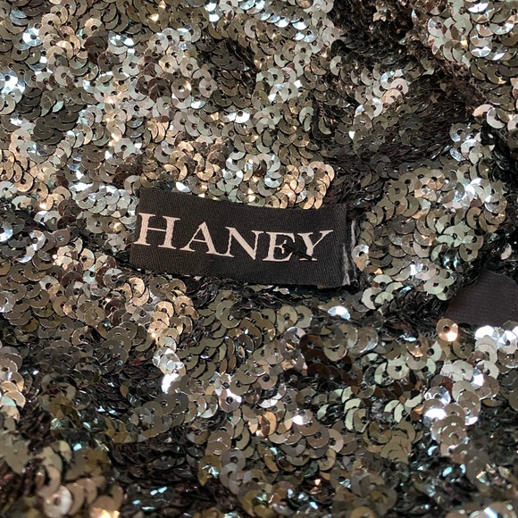 HANEY Valentina One Shoulder Sequin Dress in Gunmetal Grey Size 8 - Picture 8 of 12